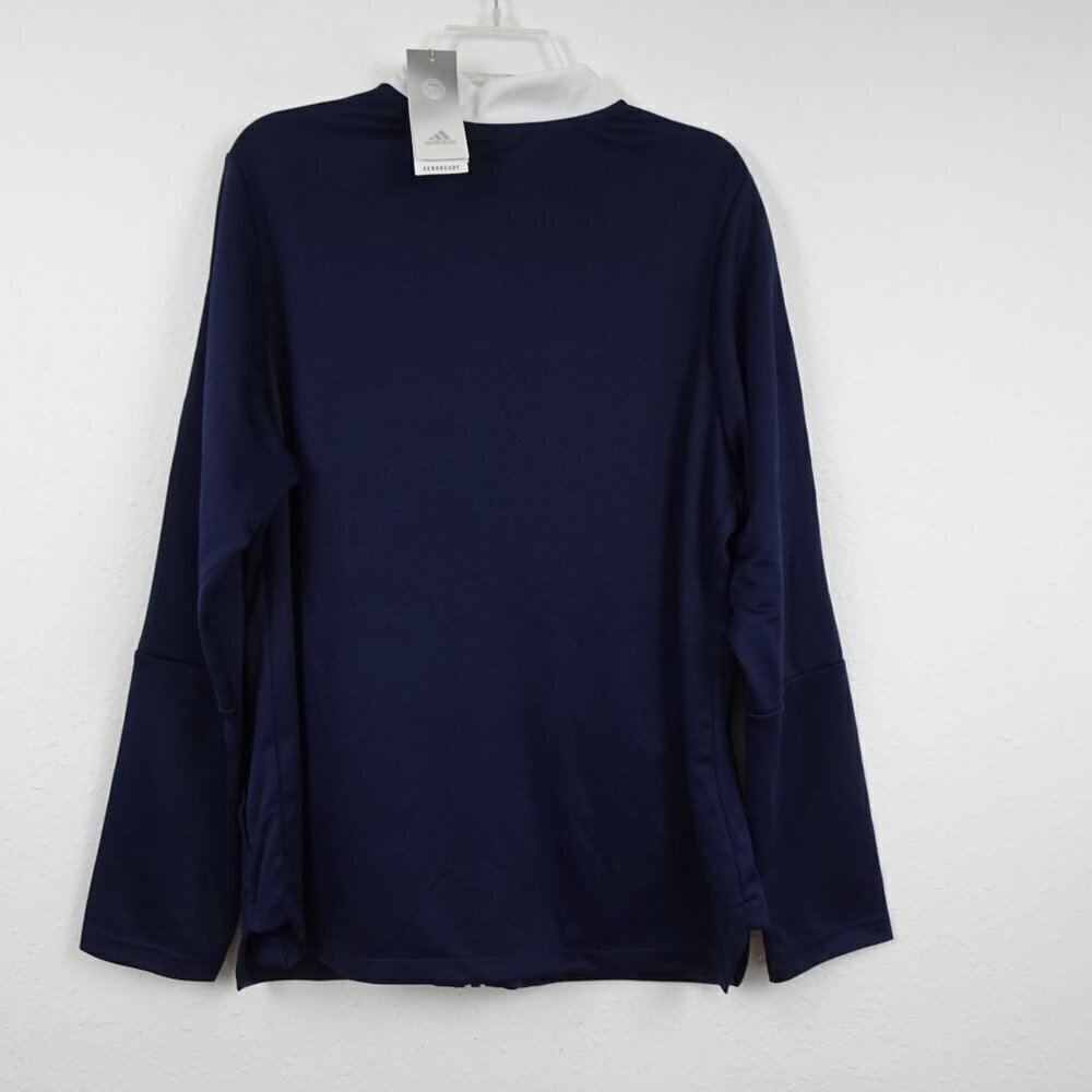 Adidas Tiro Track Jacket Women's Size 2X Blue Full Zip 3 Stripes Stand Collar - Picture 6 of 10